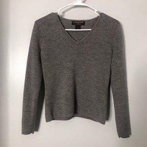 A. Gianetti Grey 100% Merino Wool Sweater size PL